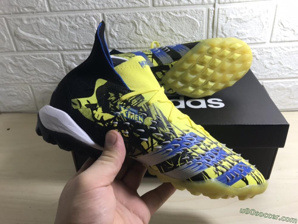 Adidas Predator Freak.1 TF Artificial Turf Soccer Shoes - Yellow/Black/Blue