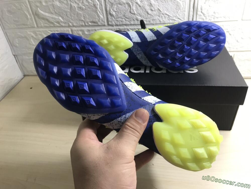 Adidas Predator Freak+ TF Artificial Turf Soccer Shoes - Black/Blue/Green
