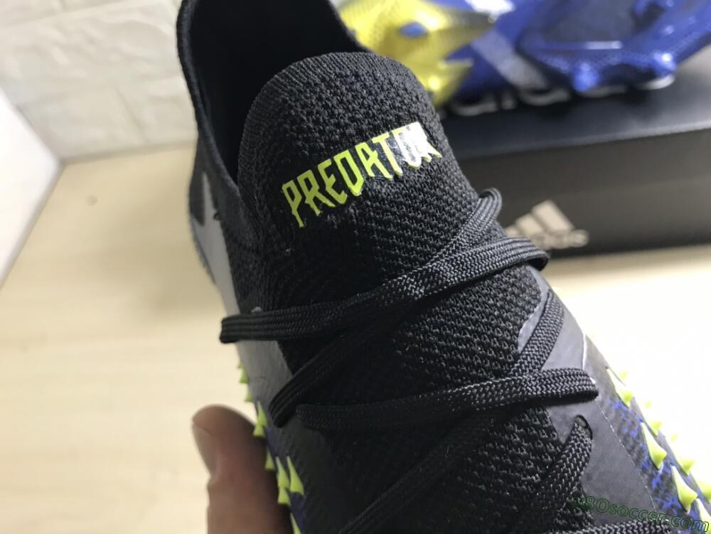 Adidas Predator Freak.1 Low FG Firm Ground Soccer Cleats - Black/Blue/Green