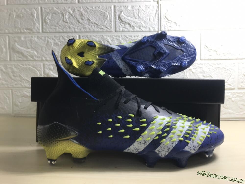 Adidas Predator Freak.1 FG Firm Ground Soccer Cleats - Black/Blue/White