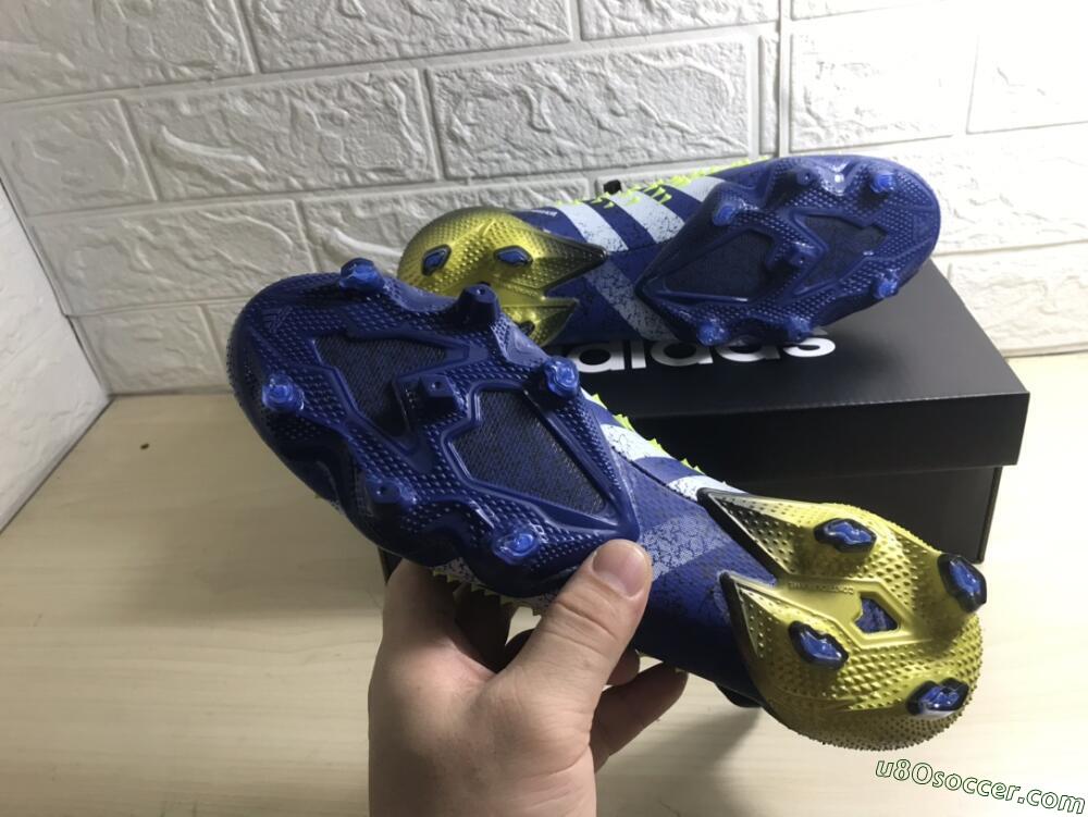 Adidas Predator Freak.1 FG Firm Ground Soccer Cleats - Black/Blue/White