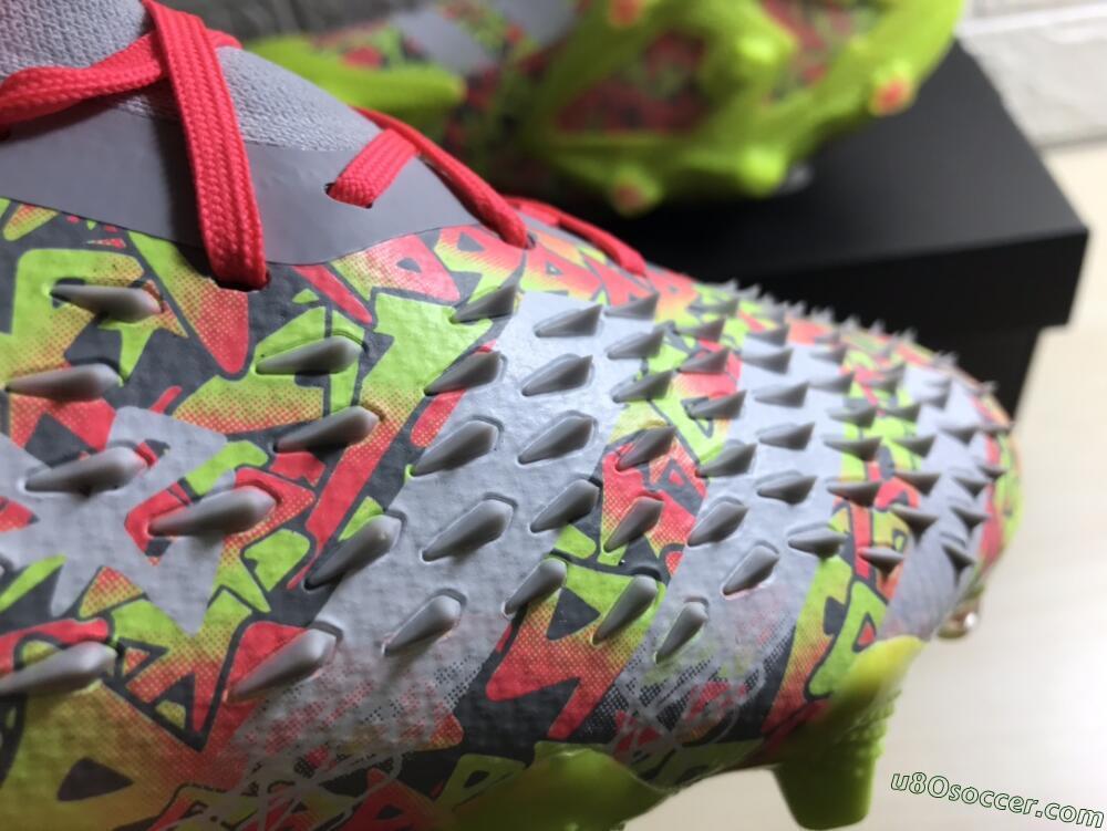 Adidas Predator Freak.1 FG Firm Ground Soccer Cleats - Grey/Yellow/Orange