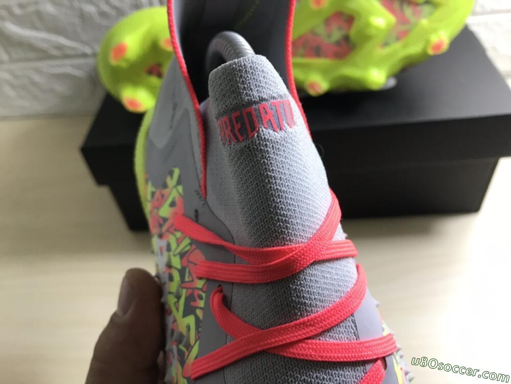 Adidas Predator Freak.1 FG Firm Ground Soccer Cleats - Grey/Yellow/Orange