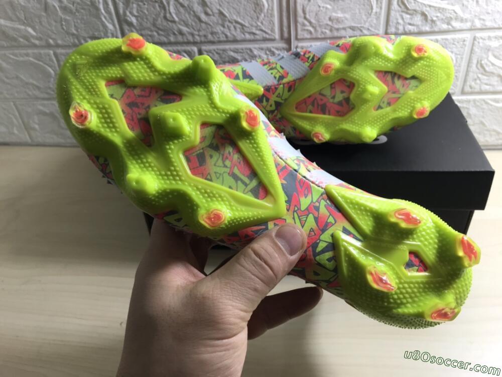Adidas Predator Freak.1 FG Firm Ground Soccer Cleats - Grey/Yellow/Orange