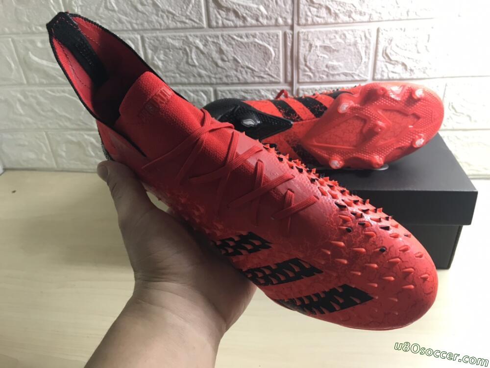 Adidas Predator Freak.1 FG Firm Ground Soccer Cleats - Red/Black