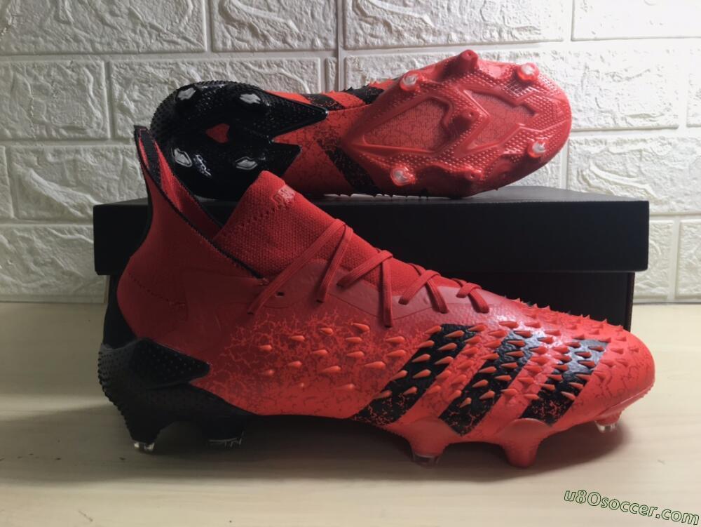 Adidas Predator Freak.1 FG Firm Ground Soccer Cleats - Red/Black