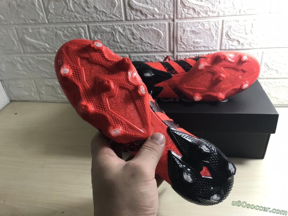 Adidas Predator Freak.1 FG Firm Ground Soccer Cleats - Red/Black