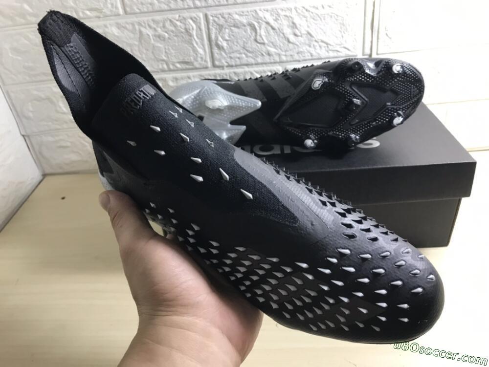 Adidas Predator Freak+ FG Firm Ground Soccer Cleats - Black/Siliver
