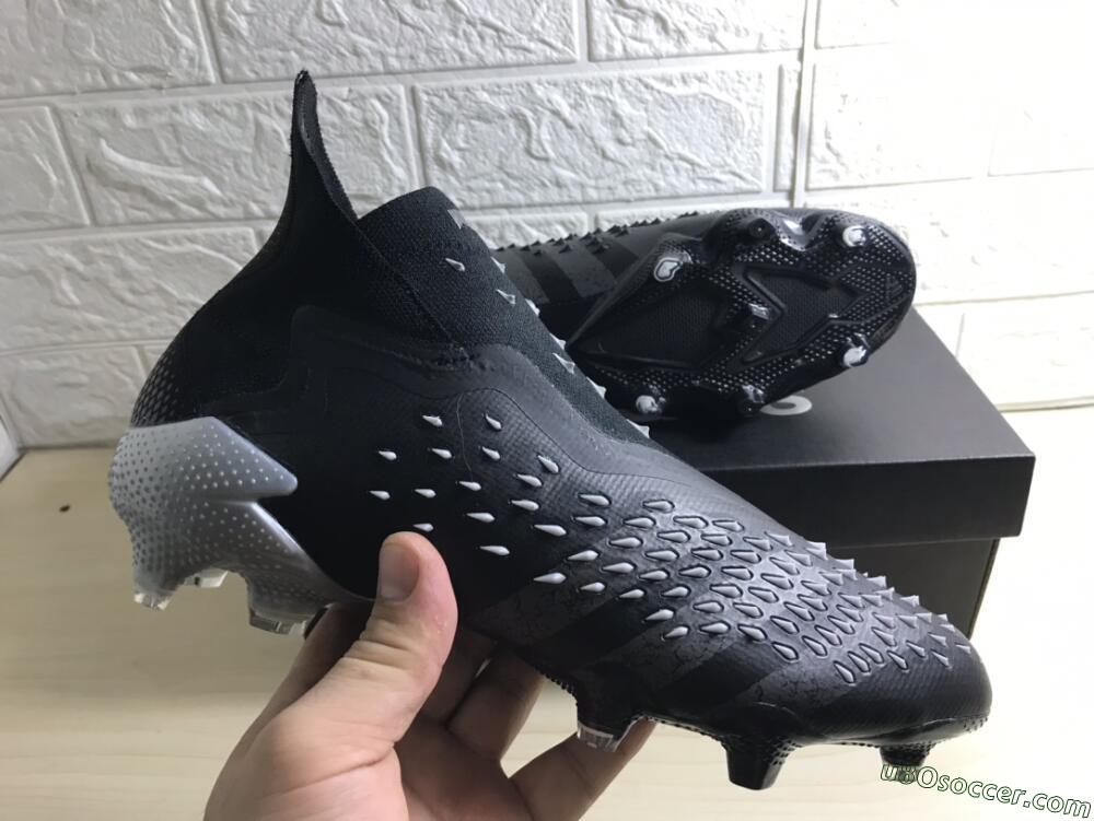 Adidas Predator Freak+ FG Firm Ground Soccer Cleats - Black/Siliver