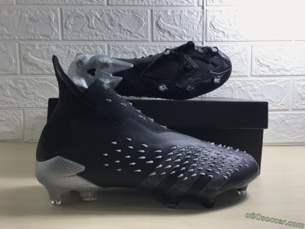 Adidas Predator Freak+ FG Firm Ground Soccer Cleats - Black/Siliver