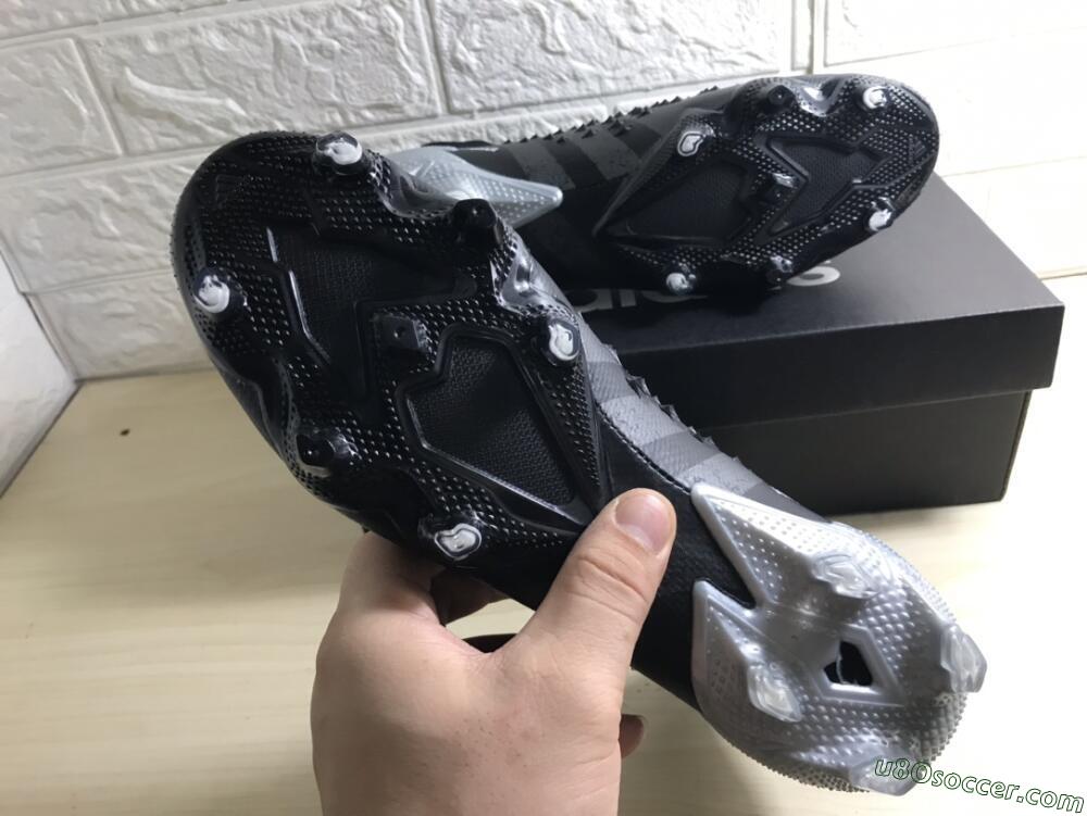 Adidas Predator Freak+ FG Firm Ground Soccer Cleats - Black/Siliver
