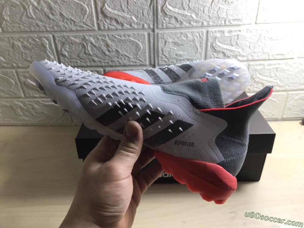 Adidas Predator Freak+ TF Artificial Turf Soccer Shoes - White/Grey/Red