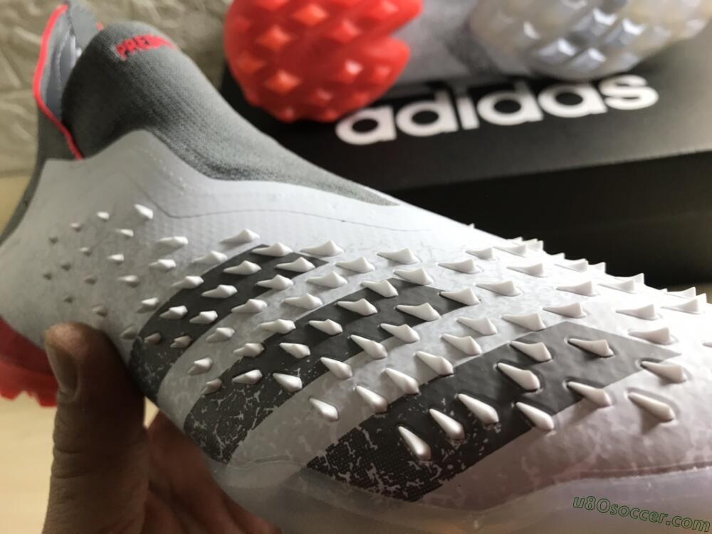 Adidas Predator Freak+ TF Artificial Turf Soccer Shoes - White/Grey/Red
