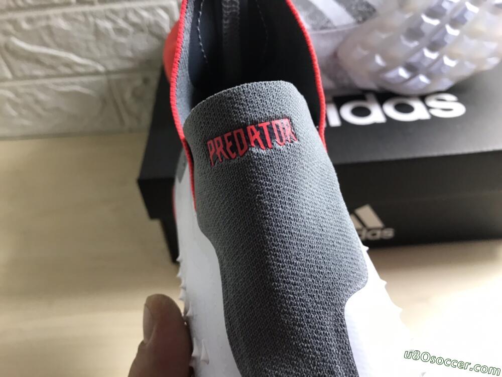 Adidas Predator Freak+ TF Artificial Turf Soccer Shoes - White/Grey/Red