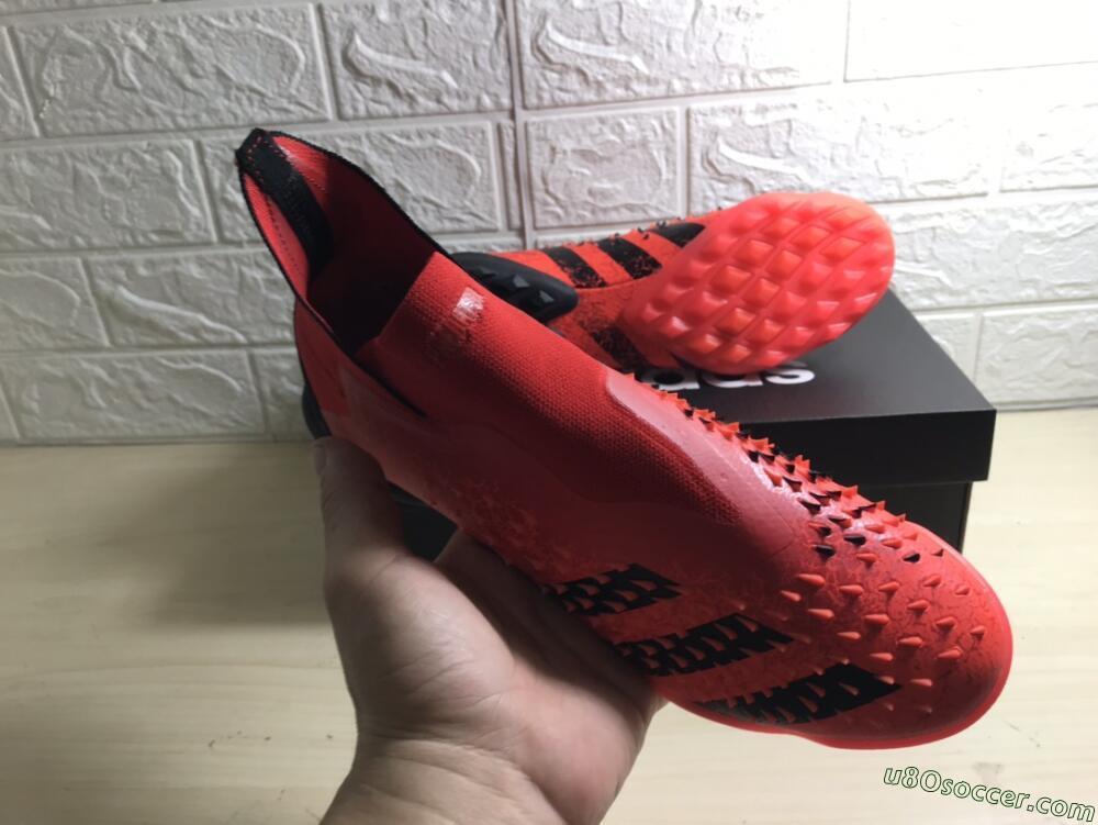 Adidas Predator Freak+ TF Artificial Turf Soccer Shoes - Orange/Black