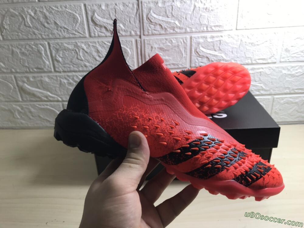 Adidas Predator Freak+ TF Artificial Turf Soccer Shoes - Orange/Black