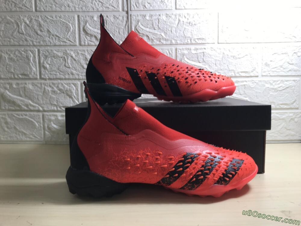 Adidas Predator Freak+ TF Artificial Turf Soccer Shoes - Orange/Black