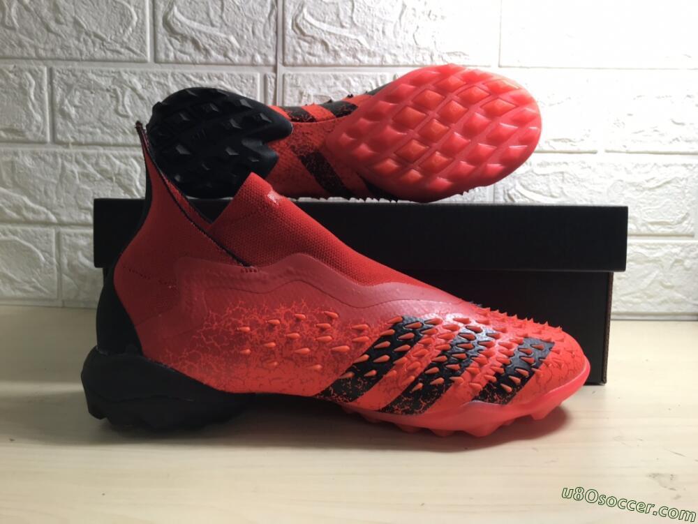 Adidas Predator Freak+ TF Artificial Turf Soccer Shoes - Orange/Black
