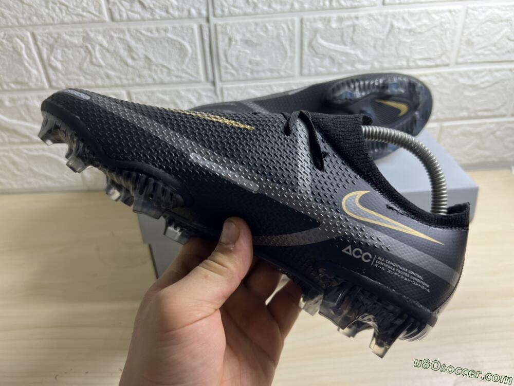 Nike Phantom GT 2 FG Firm Ground Soccer Cleats - Black/Silver/Gold