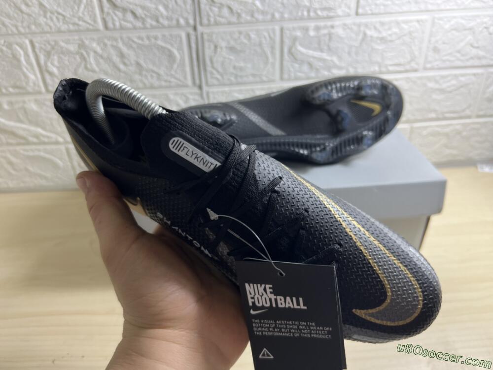 Nike Phantom GT 2 FG Firm Ground Soccer Cleats - Black/Silver/Gold