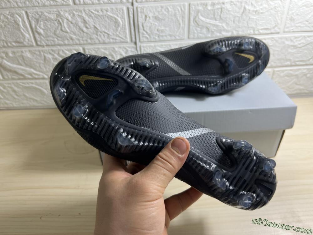 Nike Phantom GT 2 FG Firm Ground Soccer Cleats - Black/Silver/Gold