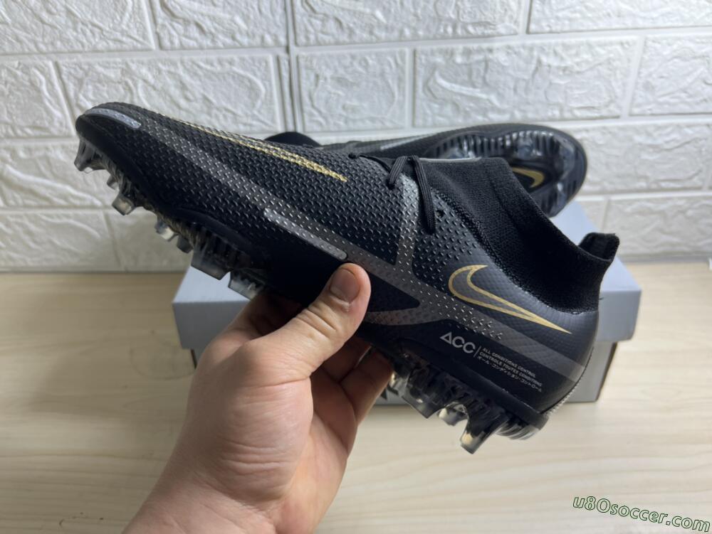 Nike Phantom GT 2 DF FG Firm Ground Soccer Cleats - Black/Silver/Gold