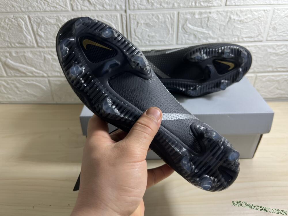 Nike Phantom GT 2 DF FG Firm Ground Soccer Cleats - Black/Silver/Gold