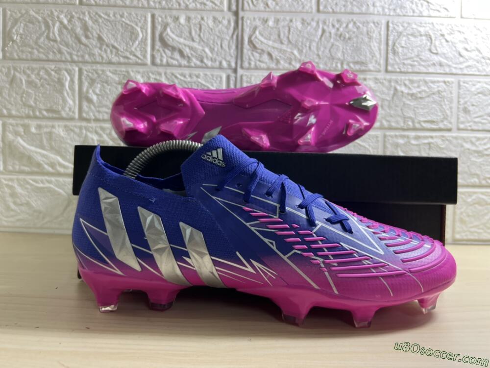 Adidas Predator Edge.1 Low FG Firm Ground Soccer Cleats - Purple/Pink