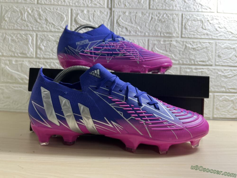 Adidas Predator Edge.1 Low FG Firm Ground Soccer Cleats - Purple/Pink