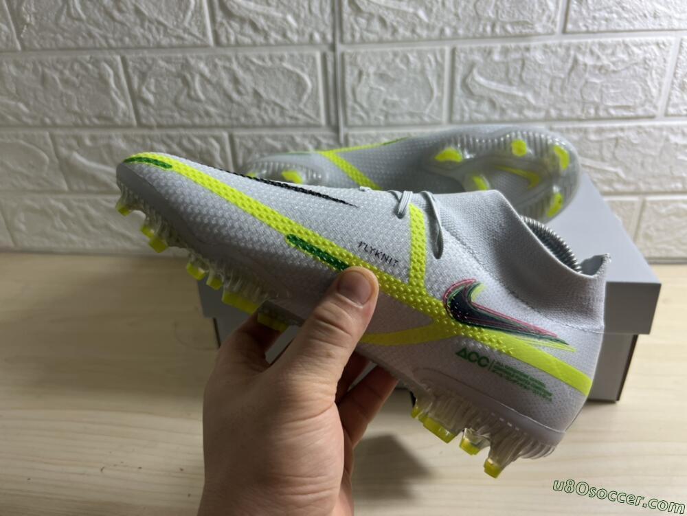 Nike Phantom GT 2 DF Elite FG Firm Ground Soccer Cleats - White/Green
