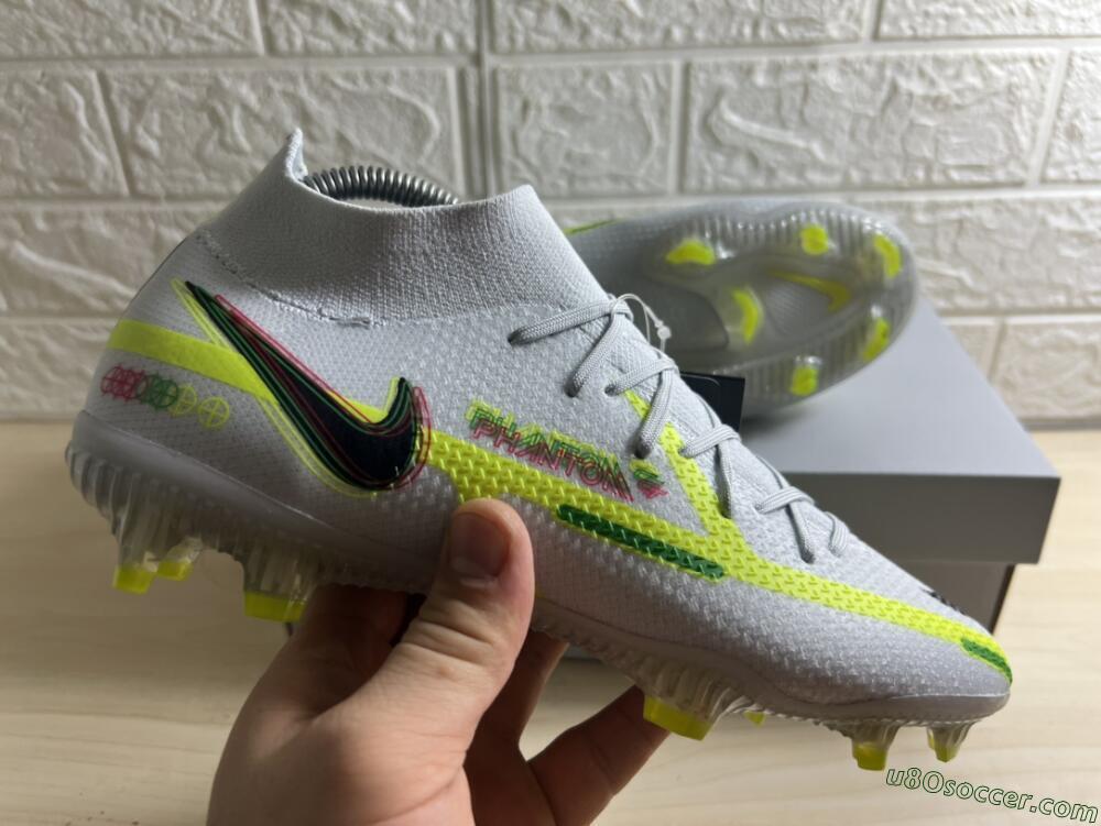 Nike Phantom GT 2 DF Elite FG Firm Ground Soccer Cleats - White/Green