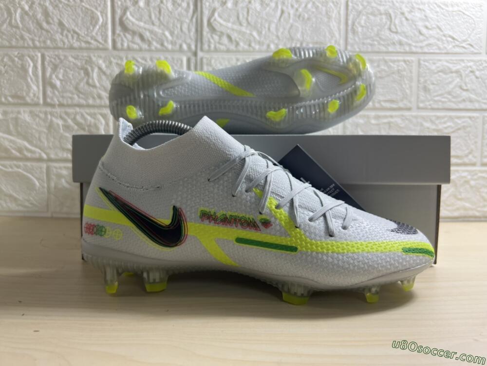Nike Phantom GT 2 DF Elite FG Firm Ground Soccer Cleats - White/Green