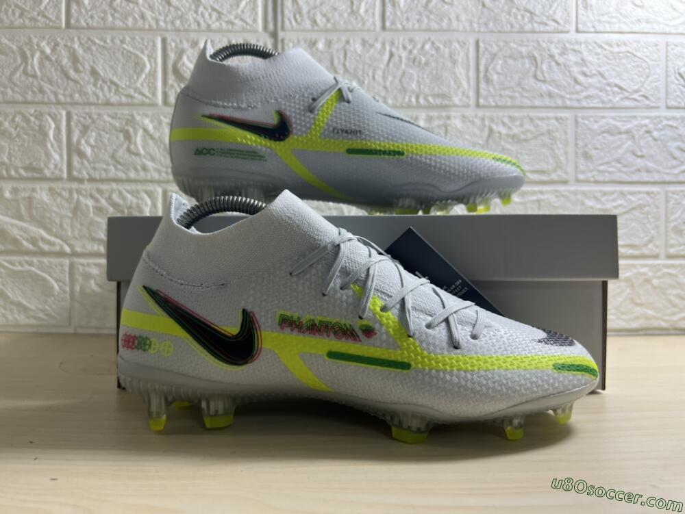 Nike Phantom GT 2 DF Elite FG Firm Ground Soccer Cleats - White/Green