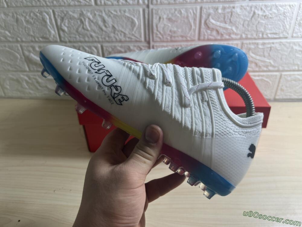 Puma Future Z 1.3 Instinct MG Multi Ground Soccer Cleats - White/Black