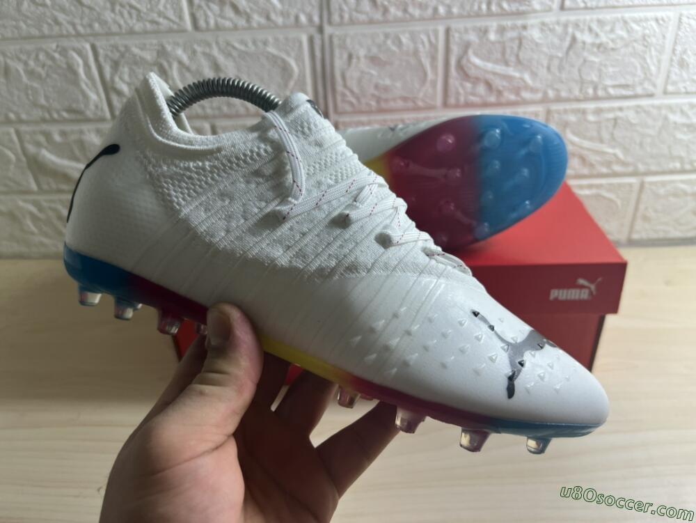 Puma Future Z 1.3 Instinct MG Multi Ground Soccer Cleats - White/Black