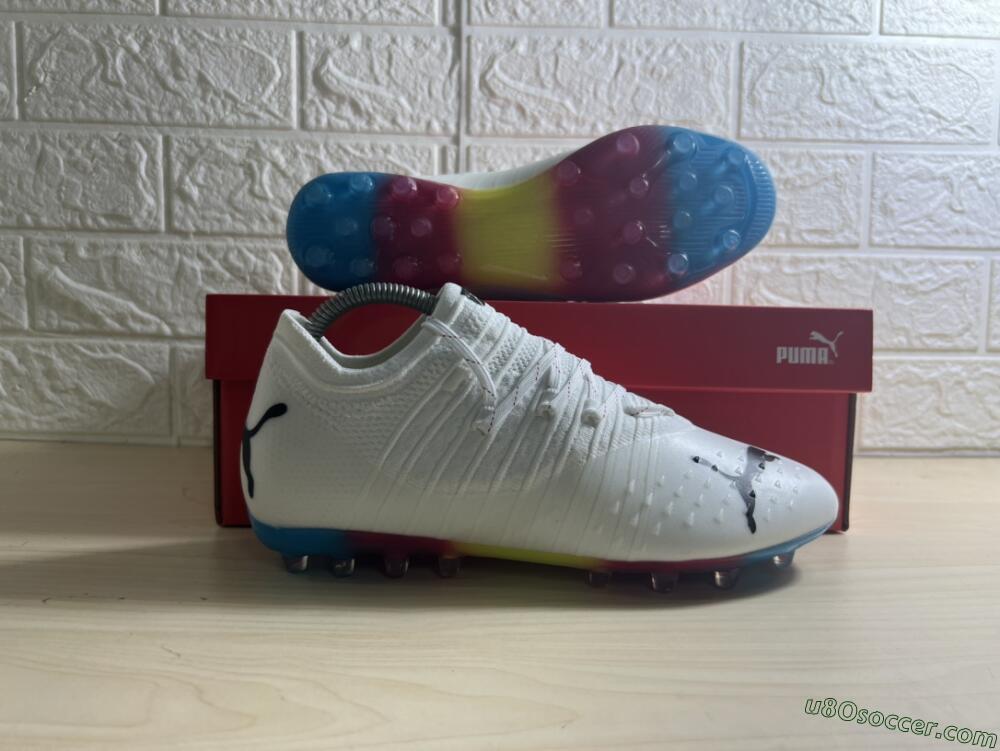 Puma Future Z 1.3 Instinct MG Multi Ground Soccer Cleats - White/Black