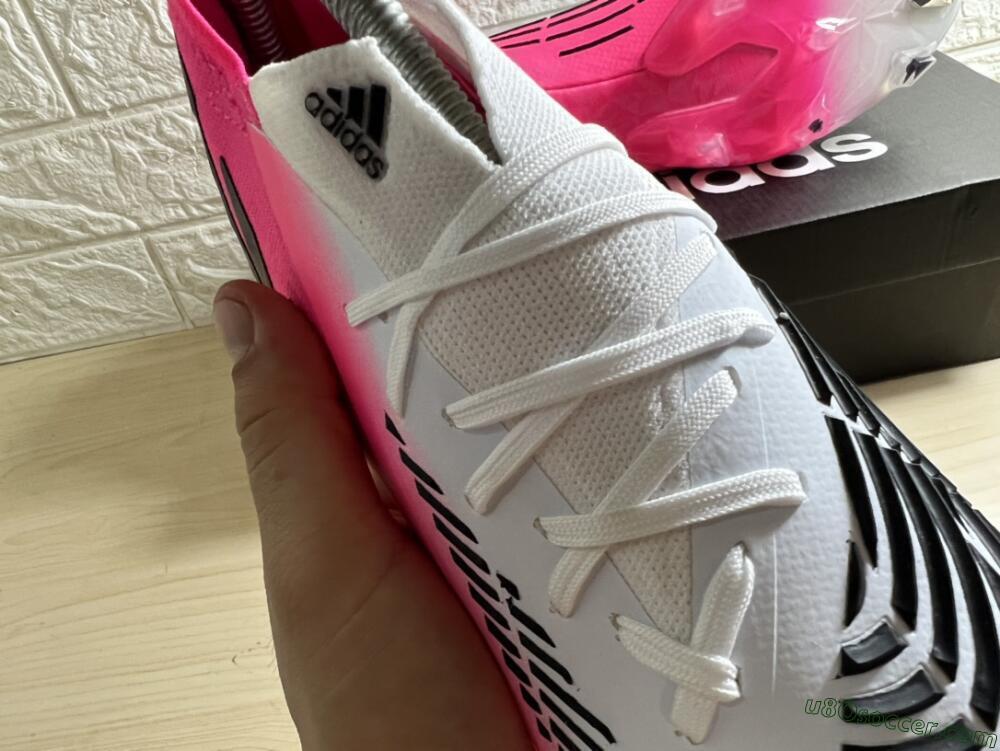 Adidas Predator Edge.1 Low FG Firm Ground Soccer Cleats - White/Pink