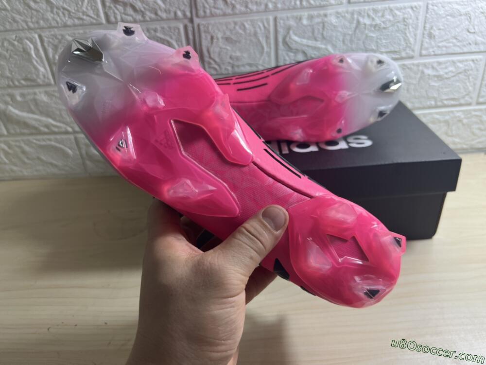 Adidas Predator Edge.1 Low FG Firm Ground Soccer Cleats - White/Pink