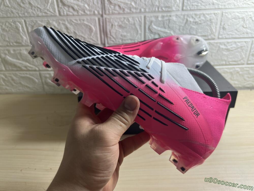 Adidas Predator Edge.1 Low FG Firm Ground Soccer Cleats - White/Pink