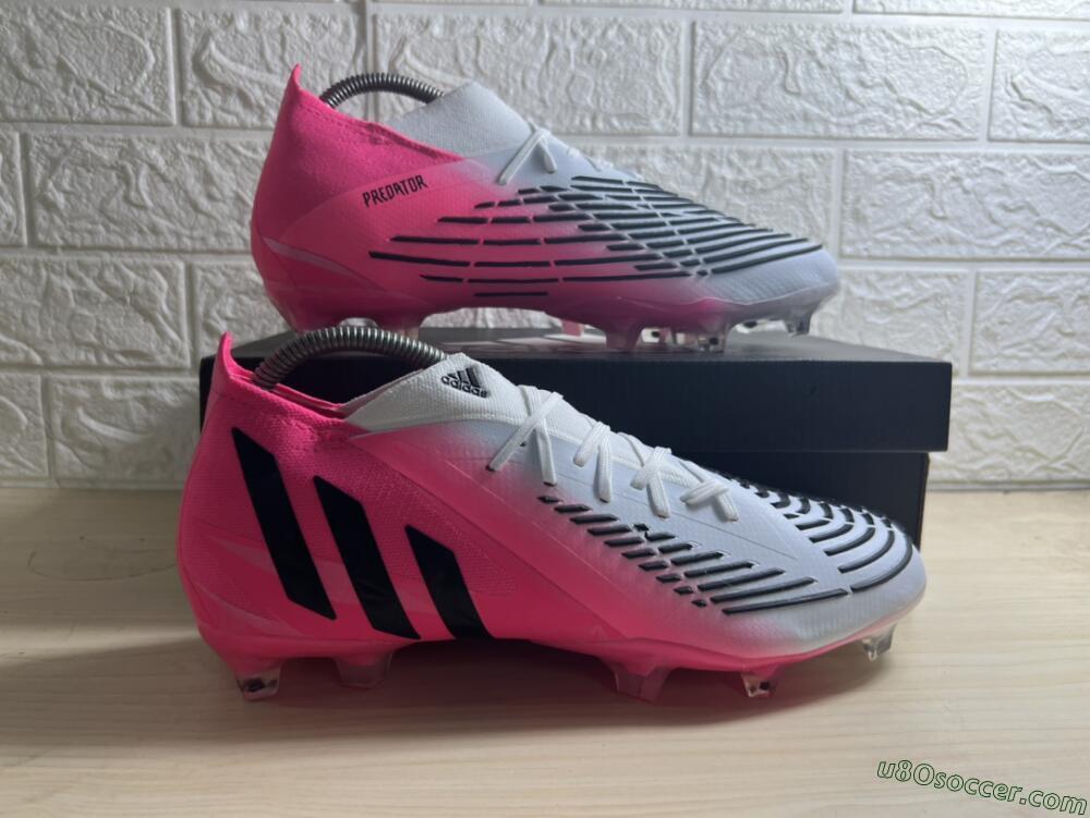 Adidas Predator Edge.1 Low FG Firm Ground Soccer Cleats - White/Pink