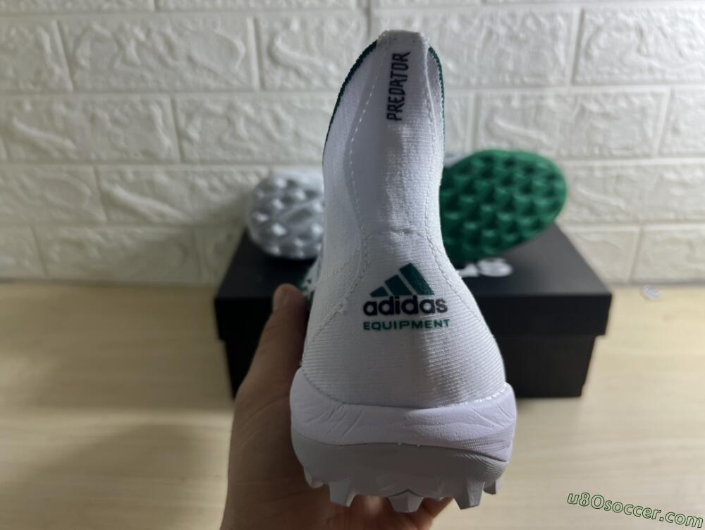 Adidas Predator Freak+ TF Artificial Turf Soccer Shoes - White/Green/Black