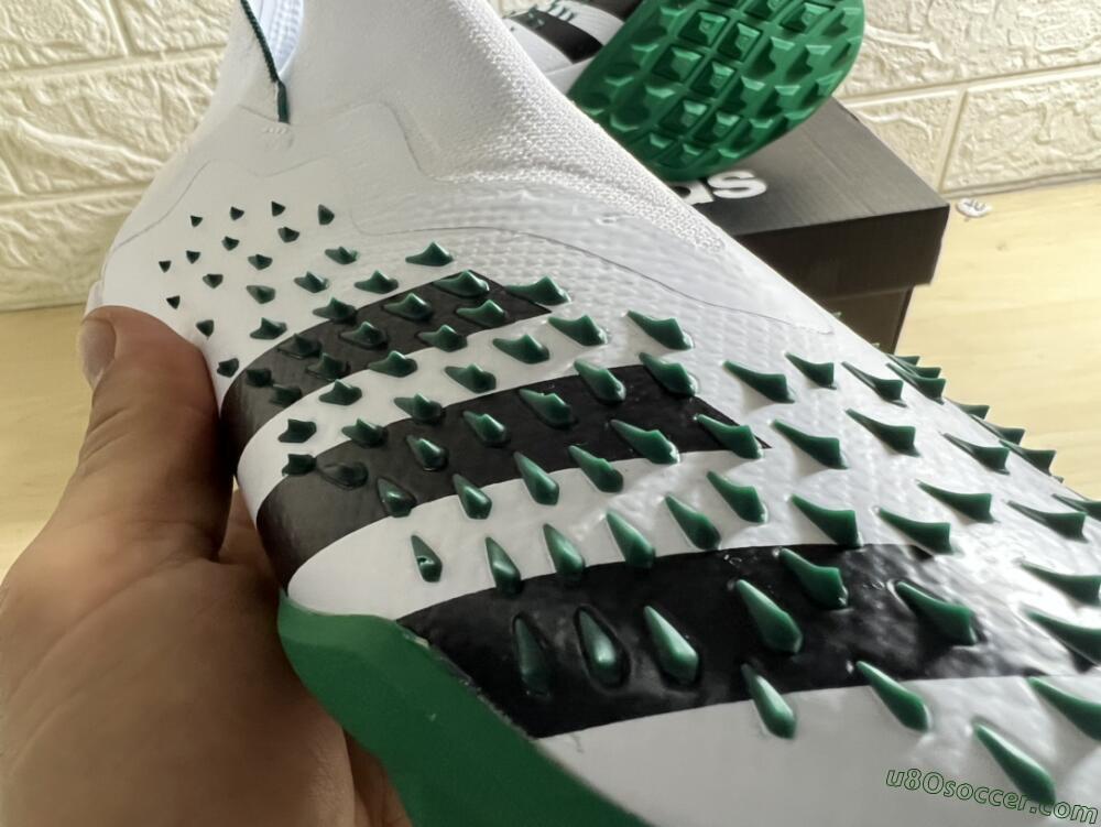 Adidas Predator Freak+ TF Artificial Turf Soccer Shoes - White/Green/Black