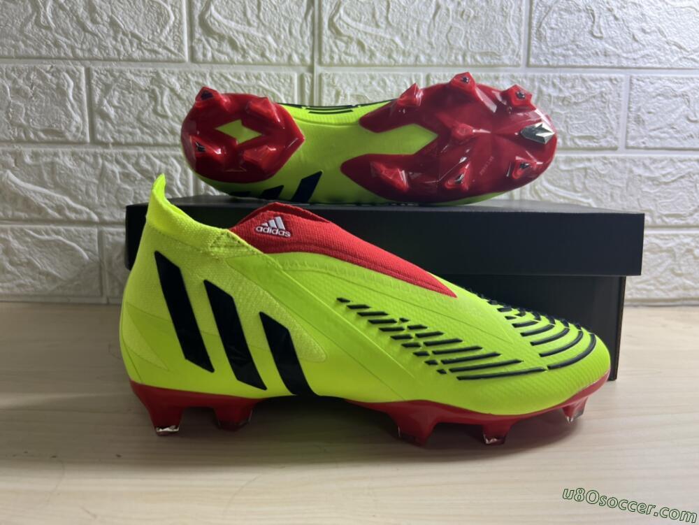 Adidas Predator Edge Geometric+ FG Firm Ground Soccer Cleats - Green/Red