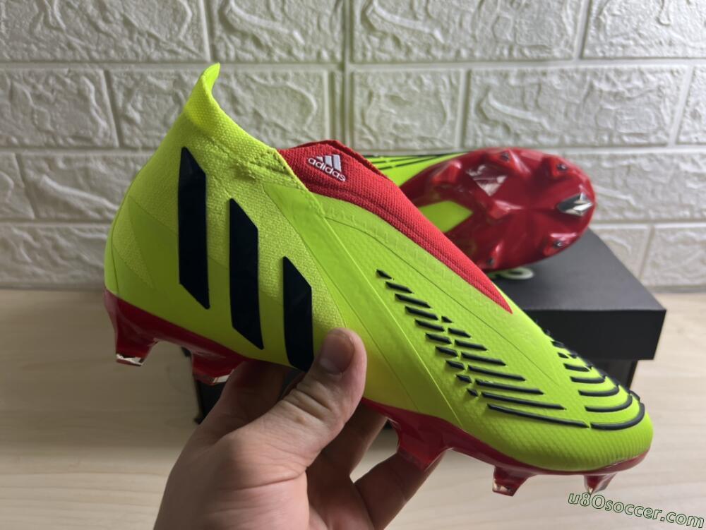 Adidas Predator Edge Geometric+ FG Firm Ground Soccer Cleats - Green/Red