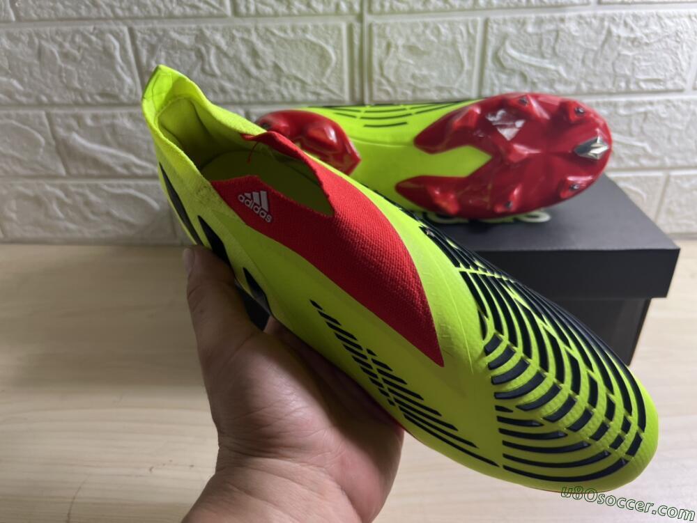 Adidas Predator Edge Geometric+ FG Firm Ground Soccer Cleats - Green/Red