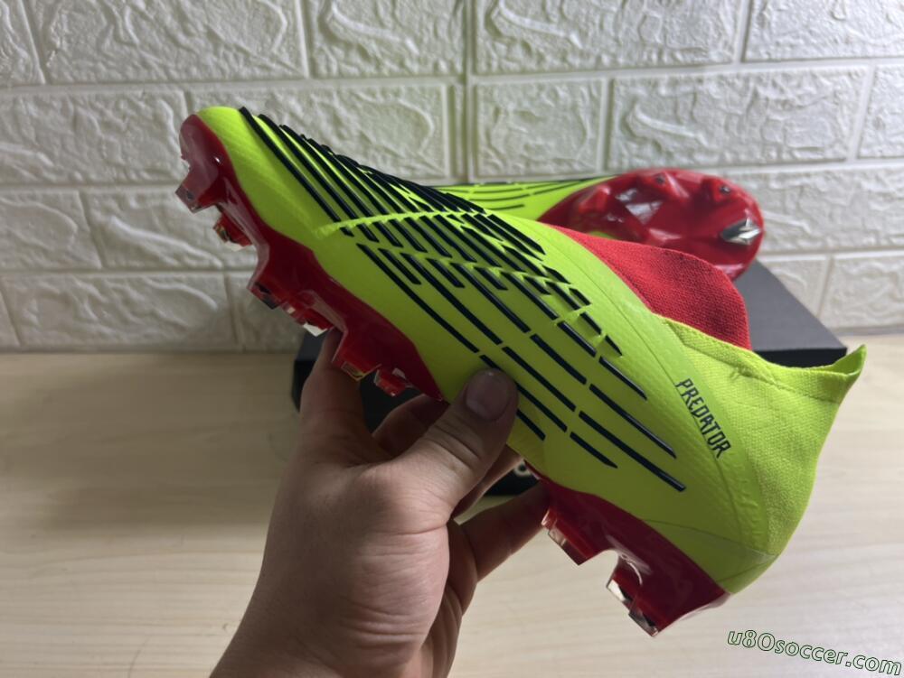 Adidas Predator Edge Geometric+ FG Firm Ground Soccer Cleats - Green/Red