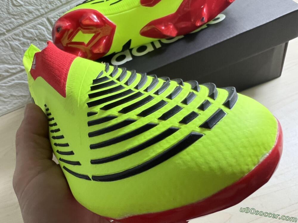 Adidas Predator Edge Geometric+ FG Firm Ground Soccer Cleats - Green/Red