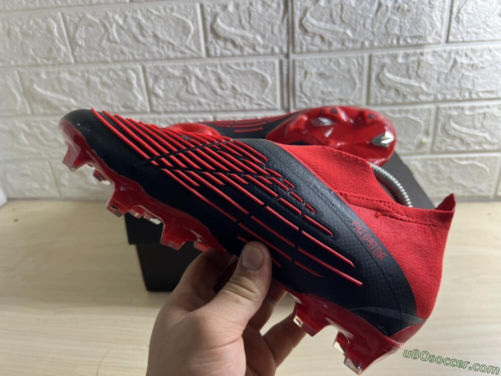 Adidas Predator Edge Geometric+ FG Firm Ground Soccer Cleats - Red/Black/White