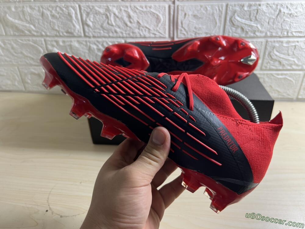 Adidas Predator Edge Geometric.1 FG Firm Ground Soccer Cleats - Red/Black/White