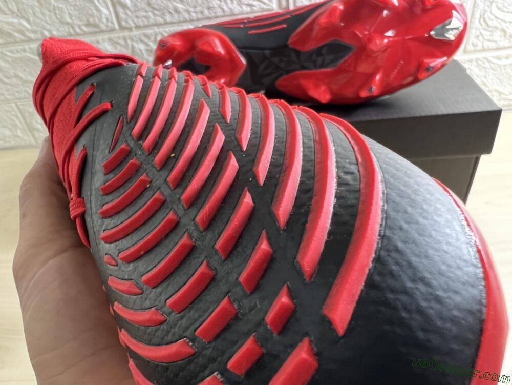 Adidas Predator Edge Geometric.1 FG Firm Ground Soccer Cleats - Red/Black/White